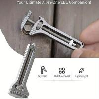 1PC EDC Multiherramienta Compacta Portátil Con Anillo De Llave Herramienta De Bolsillo Cuchillo Sobrecuadrilla Destornillador Kit De Sobrevivencia Para Camping - details 1