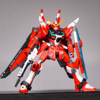 Figura De Acción Mecha INFINITE JUSTICE ZGMF-X19A Roja 1/144 Con Base Para Decoración De Escritorio Juguete Para Niños Regalo - details 3