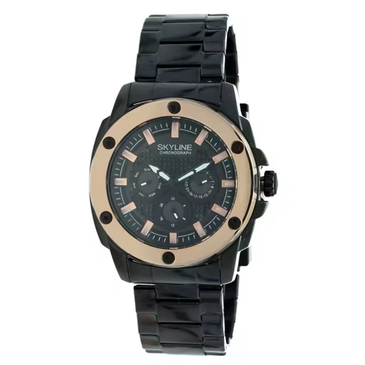 Skyline 093-0043 Reloj Analógico Negro Esfera Negra - Hombre - 1