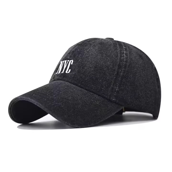 Gorra De Béisbol De Denim 2024 Para Hombres Y Mujeres Con Bordado De Letras Ajustable Gorra De Snapback Estilo Hip Hop Casual Para Todas Las Estaciones - 1