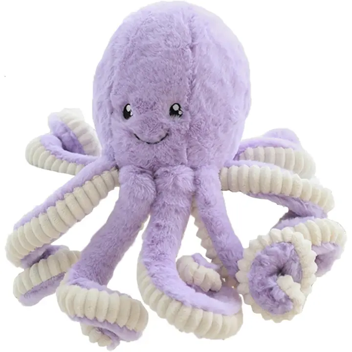 Lindos Peluches de pulpo de dibujos animados, Muñegos de Plush de pulpo, juguetes de Plush de pulpo, juguetes de Plush Marinos (Morado, 15,7 pulgadas) - 1
