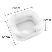 Baño De Espuma Para Discapacitados Inflable Y Portátil Con Tubo De Drenaje Basin Para Lavar El Cabello En PVC Eco-amigable Para Adultos - details 2