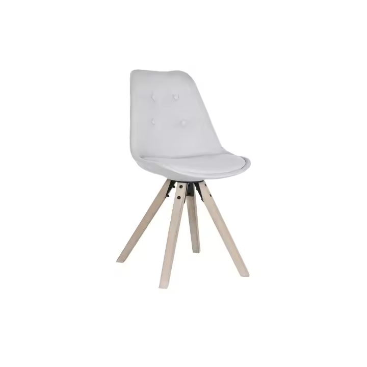 SILLA ROBLE POLIESTER 48X55X84 GRIS CLARO FIJALO MB203406 - 1