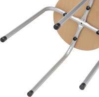 STARLEY-Taburete De Metal Con Base De Madera,Banqueta para Cocina, Salón,Conteras de Goma Antideslizantes, Resistente y Ligera D.30cmx45cm - details 2