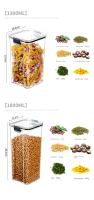 Caja De Almacenamiento De Alimentos Plástica Sellada Para Cereal Caramelo Frutas Desechables Con Tapa Refrigerador Organizador De Cocina - details 10