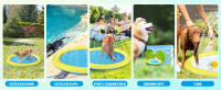 Nobleza - Piscina para Perros Grandes, D100cm/39in Piscina Plegable para Perro, Splash Pad Perro, Espesar 0.55mm, Antideslizante Tapete de Juegos de Agua, Juguete de Verano para Jardín al Aire Libre - details 5