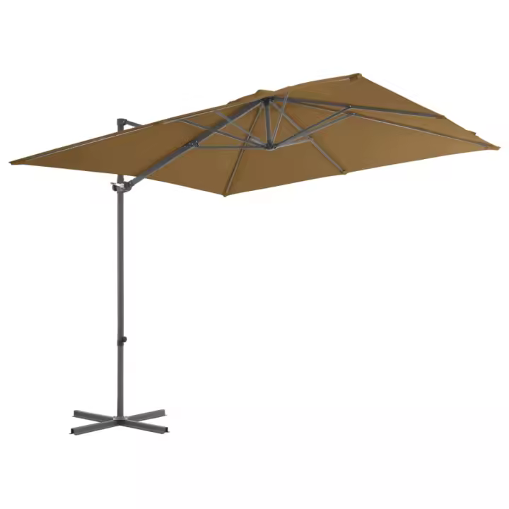 Sombrilla Jardín voladiza Palo de Maple taupe 250x250 cm - 1
