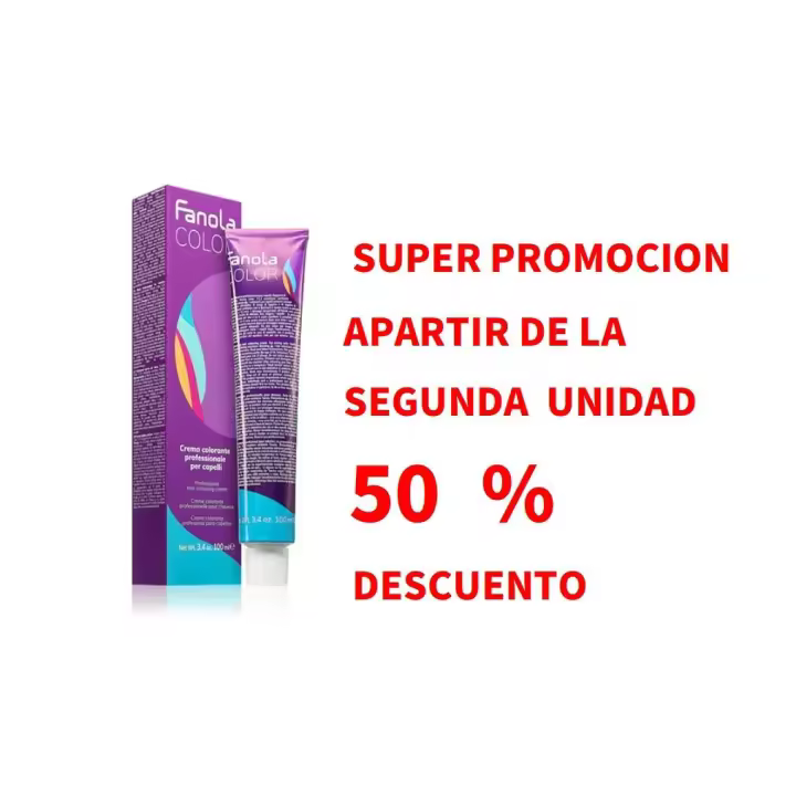 Fanola -Tinte 100 mL - Tinte crema colorante permanente para el cabello pelo - Color uniforme y brillante - PROFESIONAL - 1
