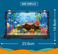 HUIQIBAO MOC Bloques De Construcción De Acuario Con Luz Juguete Creativo Para Niños Forma De Jirafa Mariposa Y Oso ABS Compatible Con Lego - details 7
