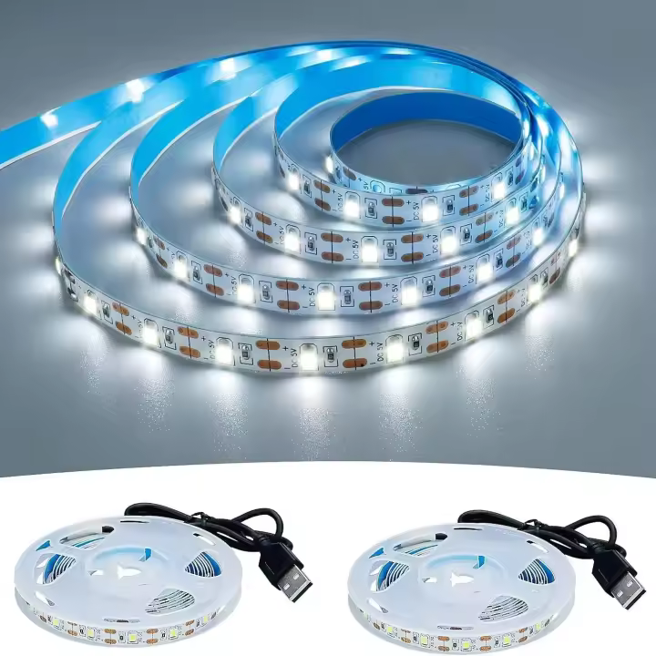 Tira De Luces LED DC 5V USB Blancas Y Cálidas Para TV Decoración De Hogar 1m 2m Cadena De Luces SMD No Impermeable Para Sala De Estar - 1