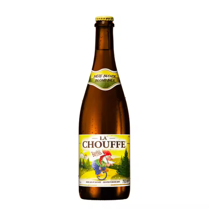 Cerveza Artesanal La Chouffe - Pack 3 ó 6 Botellas 75 CL - Strong Ale - Rubia - 8% - 1