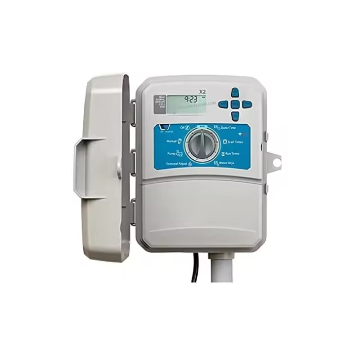 HUNTER Programador de riego eléctrico Hunter X2, 12 zonas de riego, exterior, Controlador riego automático jardín - 1
