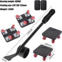 Muebles, 5PCS Elevador Muebles Servicio Pesado Juego Herramientas para Mudarse Deslizadores con 4 Rueda Doble Rodamiento Rotación 360 Grados Mueble Dolly Capacidad 400 KG - details 0