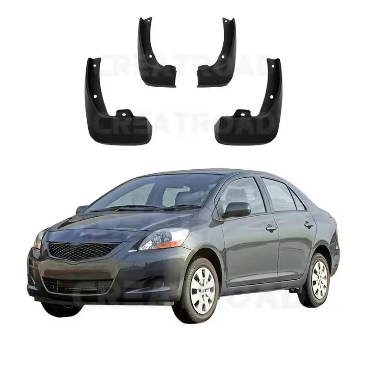 Defensas De Barro Para Toyota Yaris Sedan Vios Limo Belta 2007-2013 Protección Contra Salpicaduras Y Daños Fijación Con Tornillos - 1