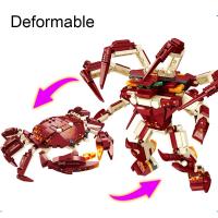 Bloques De Construcción Creativos De Crustáceos Oceanos Animales DIY Caballito De Mar Calamar Ballena Juguete Submarino Para Niños Niñas Educativo - details 3