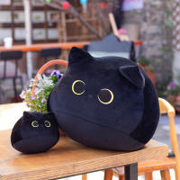 Gato De Peluche Negro Suave De 15cm/25cm Juguete Inflable Para Niños Decoración De Hogar Cojín De Descanso Creativo Regalo De Cumpleaños - details 5