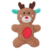Juguete De Peluche Para Perros Navidad Squeak Santa Elk Gingerbread Donut Juguete Educativo Para Masticar Y Limpiar Los Dientes De Mascotas - details 6