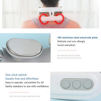 Masajeador Cervical De 4 Cabezas Con Ajuste De Fuerte USB Inteligente Con Voz De Calentamiento Masajeador De Cuello Blanco - details 3