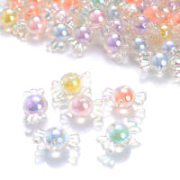 30/100/200Pcs Cuentas De Acrílico Para Joyería Espaciadoras Estrella Flor Para Hacer Pulseras Collares Suministros DIY Para Niñas - details 12