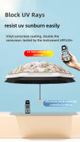 Parasol Plegable Para Mujer Con Protección UV UPF50+ Y Estampado De Flores Sombrilla De Lluvia Y Sol Con Recubrimiento De Vinilo Protección Solar Para Adultos - details 2