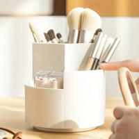 Organizador De Escritorio 360° Giratorio Gran Capacidad De 3 Grados Caja De Almacenamiento Para Lápices Y Brochas De Maquillaje Estudioso Y Oficina - details 4