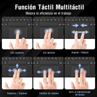 FGNS Teclado Inalámbrico Español Ñ con Panel Táctil， Teclado con TouchPad Bluetooth Inalámbrico de 10 Pulgadas Multi-función, [Español] QWERTY español, para Tablet/Pad/TV/Ordenador, - details 2