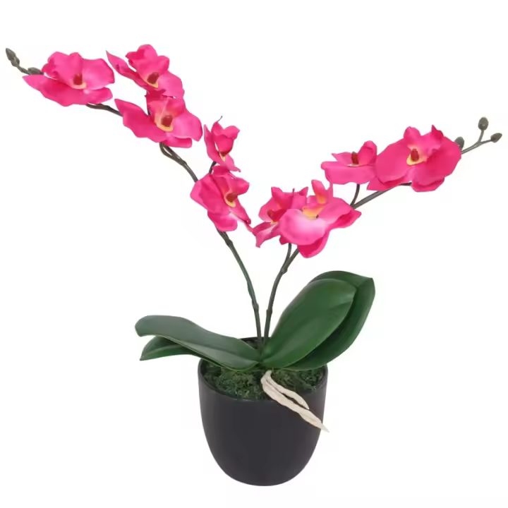 Artificial Planta Orquídeas con macetero 30 cm Roja - 1