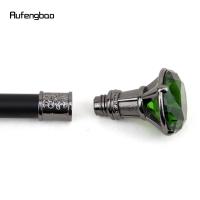 Bastón De Caminar Elegante De Plata Con Diamante Verde Decorativo Para Caballeros 93cm Tacón De Goma Mango Sólido Para Cosplay - details 8