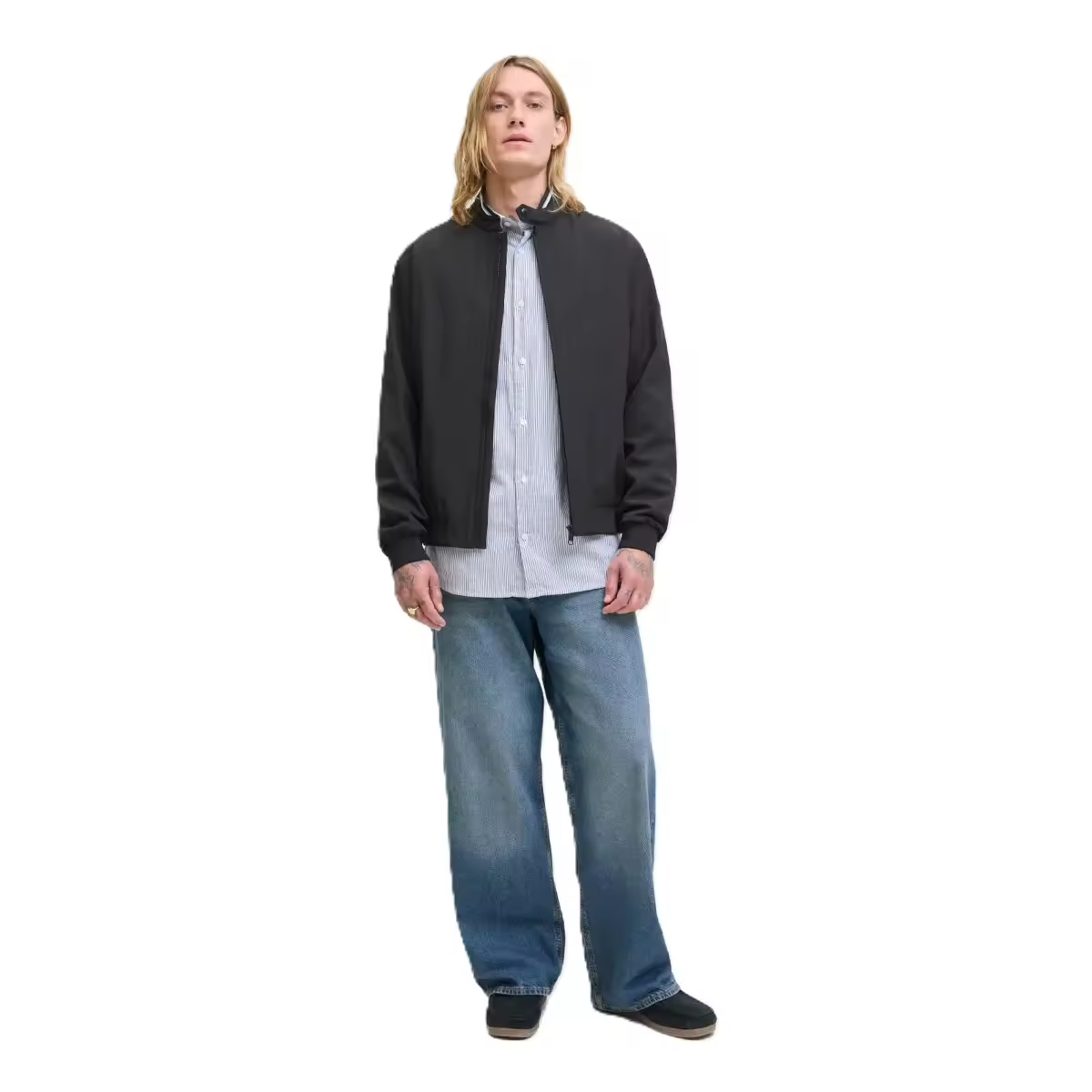 Chaqueta  Jack & Jones Brook bomber 12279257 negro (black) - details 1