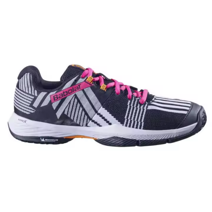 Zapatillas Babolat Sensa Blanco Negro Fucsia Mujer - 1