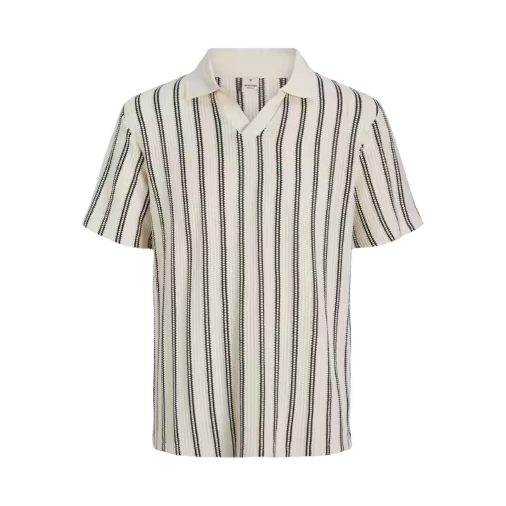 Jack & Jones Luharry Ss Split Neck Polo Color Blanco - Duradero Y Firme - 1