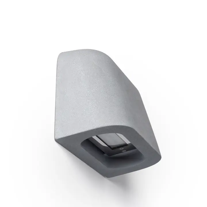 Ledkia Aplique de Pared Exterior LED 8W Cemento Maesy Gris Piedra - 1