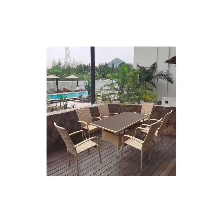 MESA FIJA JARDIN VANCOUVER  150x85xh.74cm  - DE SUINPLAS DECORACIONES - 1
