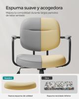 Silla Ergonómica de Escritorio con Reposabrazos Individuales - Silla Giratoria de Oficina con Inclinación y Altura Ajustable, Ideal para Dormitorio u Oficina - details 18