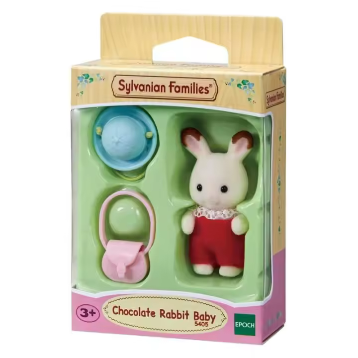 Muñeco Bebé conejo Chocolate con accesorios Sylvanian Families Epoch 5405 - 1