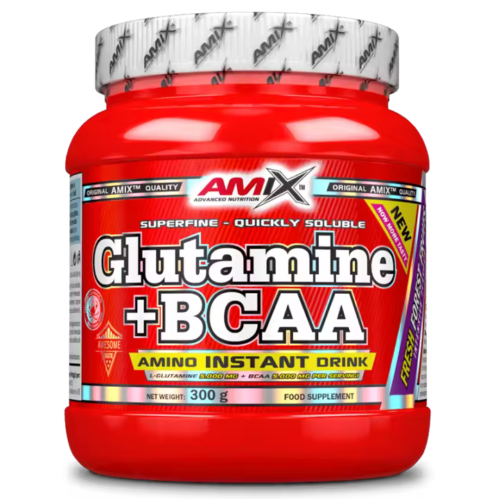 Amix Glutamine + Bcaa 300g Forest Fruit Polvo - 1