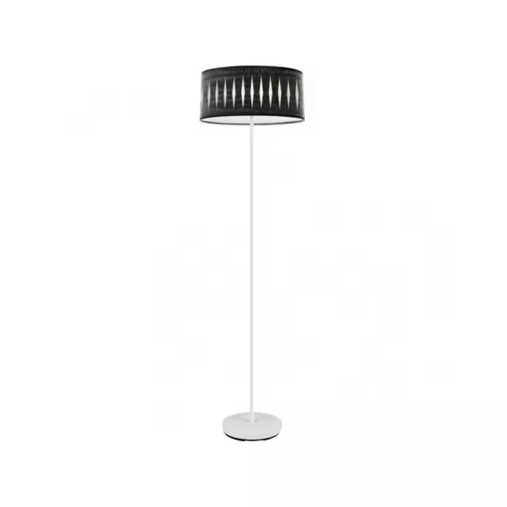 Fabrilamp - Pie Salon Piron 1xe27 Blanco/madera Negra 165x40x40 Cm - 1
