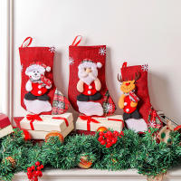 Babero De Navidad Para Niños Con Calcetines De Santa Claus Y Muñeco De Nieve Decoración De Árbol De Navidad Para El Hogar Material De Tela No Tejida - details 5
