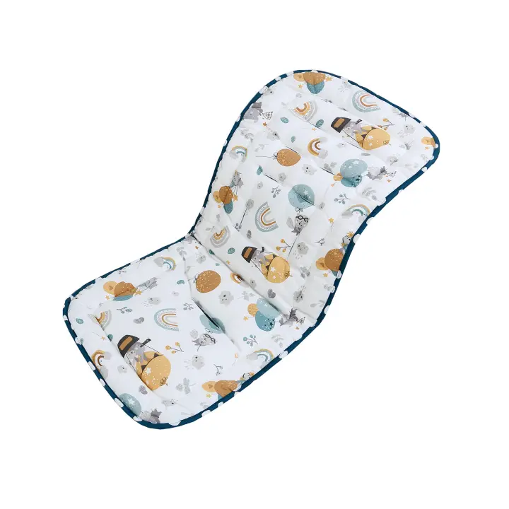 Colchoneta Silla Paseo Universal, Algodón Funda Carrto Bebe Universal, Funda Carro Bebe Universal de Doble Cara, Colchoneta Carro Bebe Universal, Colchoneta Silla Bebe para Bebés 77x34cm - 1