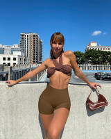 Nuevos Shorts De Yoga Para Mujer Verano Sin Costuras Cintura Alta Levanta Glúteos Sin Líneas Extrañas Deporte Transpirable Cómodo - details 18