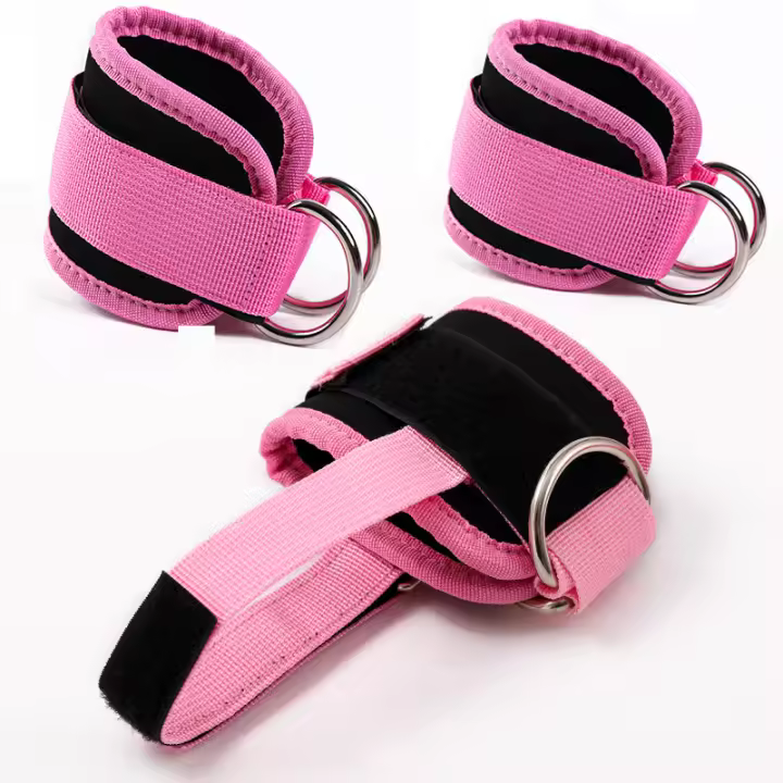 Tirantes De Tobillo Ajustables Para Fitness Con Anillas D-Ring Soporte De Entrenamiento De Musculosidad En El Gimnasio Deportes Seguridad Abductores De Pierna Material Nylon - 1