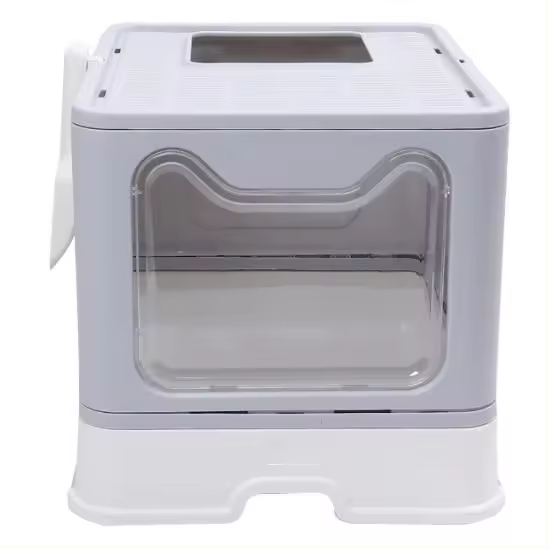 Caja de arena para gatos XXL - Aseo cerrado para gatos - 50,8 x 41 x 38,6 cm - 1