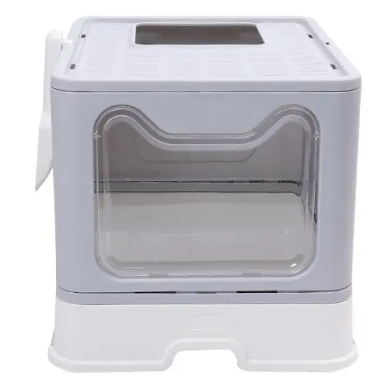 Caja de arena para gatos XXL - Aseo cerrado para gatos - 50,8 x 41 x 38,6 cm - 1
