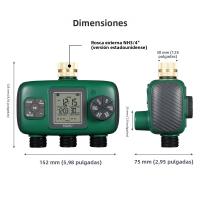 MOES Timer De Riego Automático 3 Salidas Con Inlet De Latón IPX5 Impermeable Pantalla LCD Botón De Giro Para Jardín Aspersor - details 10