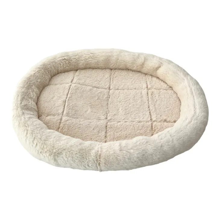 COTTECOTA-Cama Acogedora para Mascotas 70x50cm Camas para gatos y perros de interior Cojin de Perro Ovalado Cojines para Gatos y Perros Cama Lavable(29174) - 1