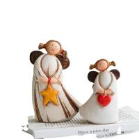 Estatua De Ángel De Navidad En Resina Decoración De Mesa Para Celebraciones Matrimoniales Y Regalo De Amor Niña Rural Pastoral - details 4