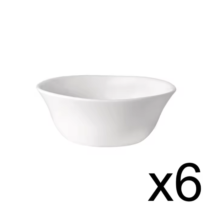 BORMIOLI ROCCO PARMA 6 Lavafrutas Opal 12CM Blanco Brillo Fabricado en España Reciclable - 1