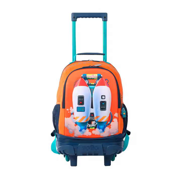 Totto Mochila infantil ruedas Cohety -Dimensiones:30 x 41 x 17 cm-Material:Poliester - 1