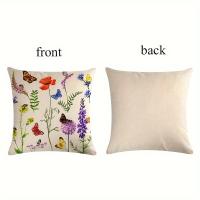 Fundas De Cojines De Flores Silvestres Botánicas 45x45cm Decoración De Hogar De Granja Para Porche Patio Sofá Fundas De Cojines De Poliéster 100% - details 2