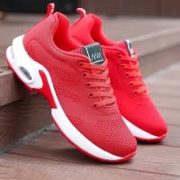 Zapatillas De Correr Para Mujer Transpirables De Malla Zapatos Deportivos Casuales Con Cordones Plataforma Aumenta Altura Para Caminar Al Aire Libre - details 7